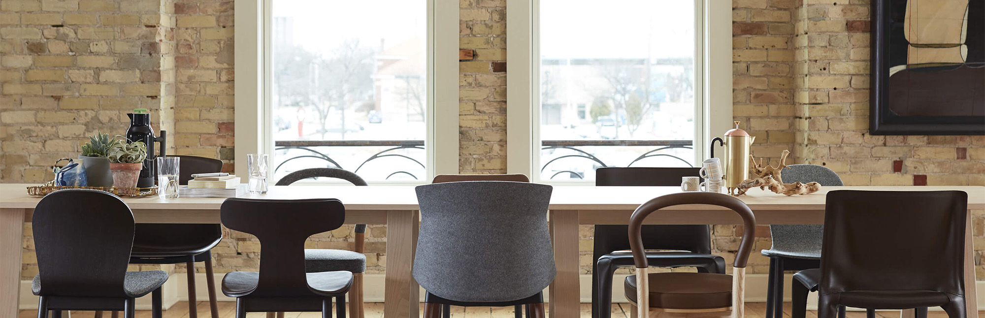 Haworth Pablo chairs in a casual space