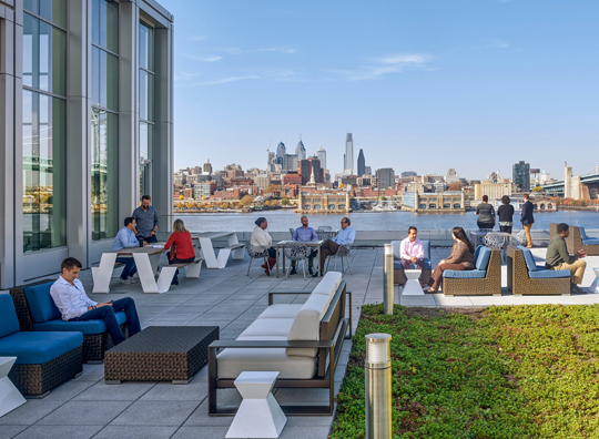 Haworth outdoor furniture in American Water office