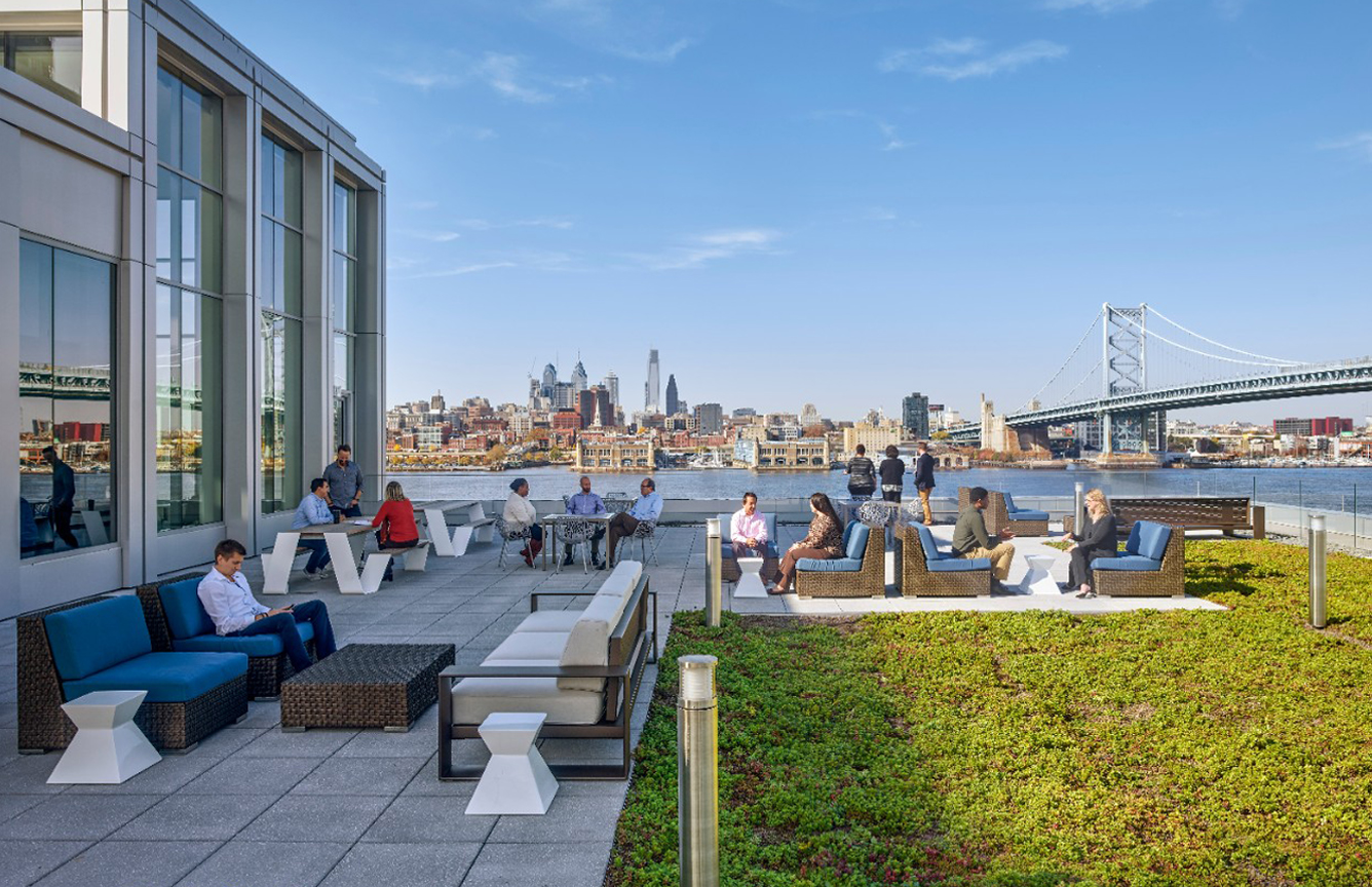 Haworth outdoor furniture in American Water office view 2