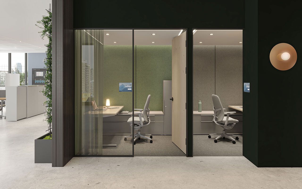 Provide enclosed touchdown spaces or focus rooms and make them effortless to locate and book to reduce stress.​