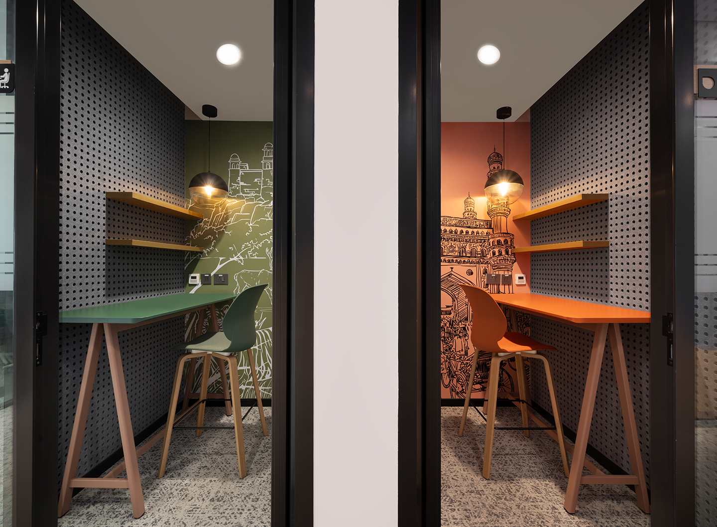 Dedicated focus spaces support concentrated work and privacy