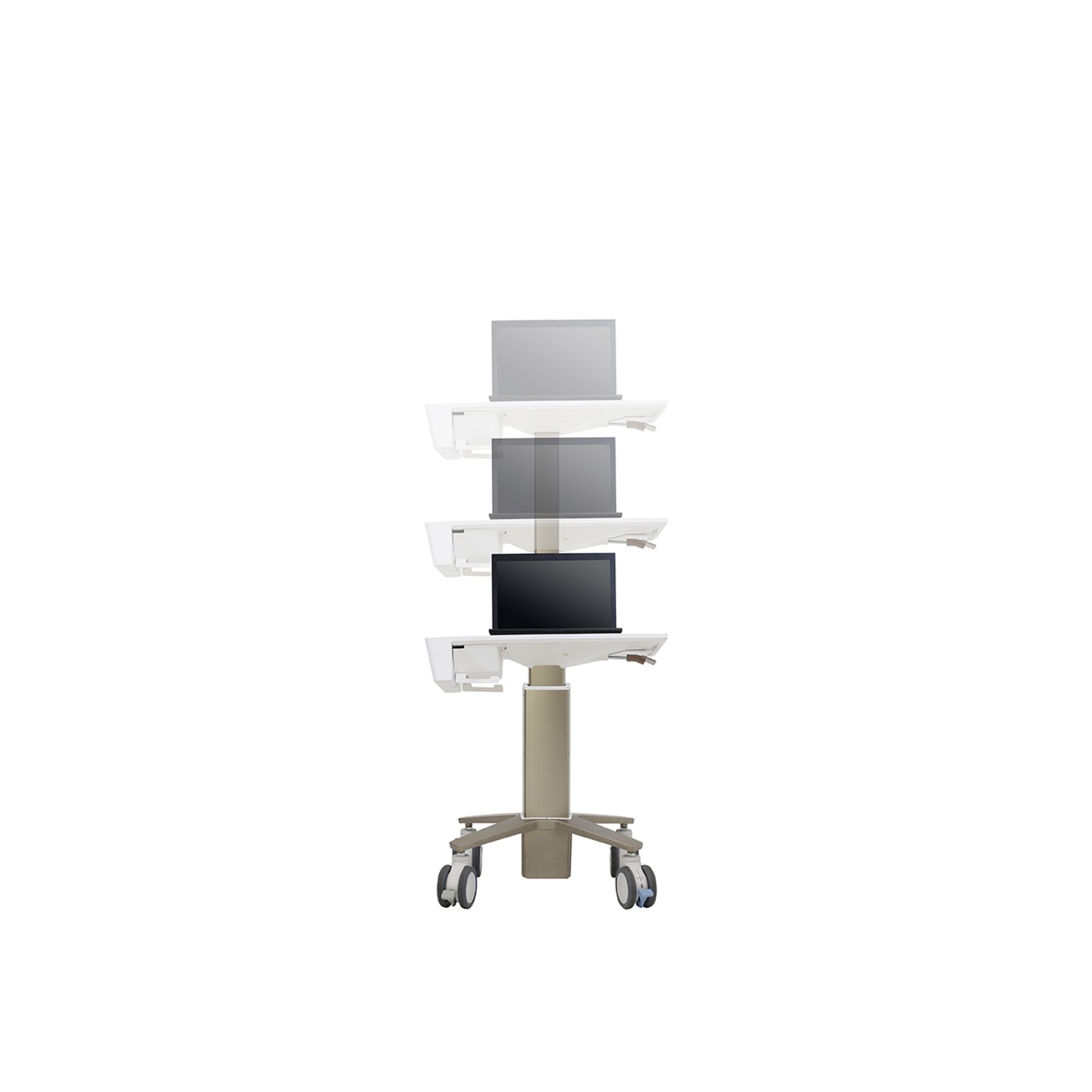 Haworth Carefit Slim Accessories with Laptop on top front high with adjustable height