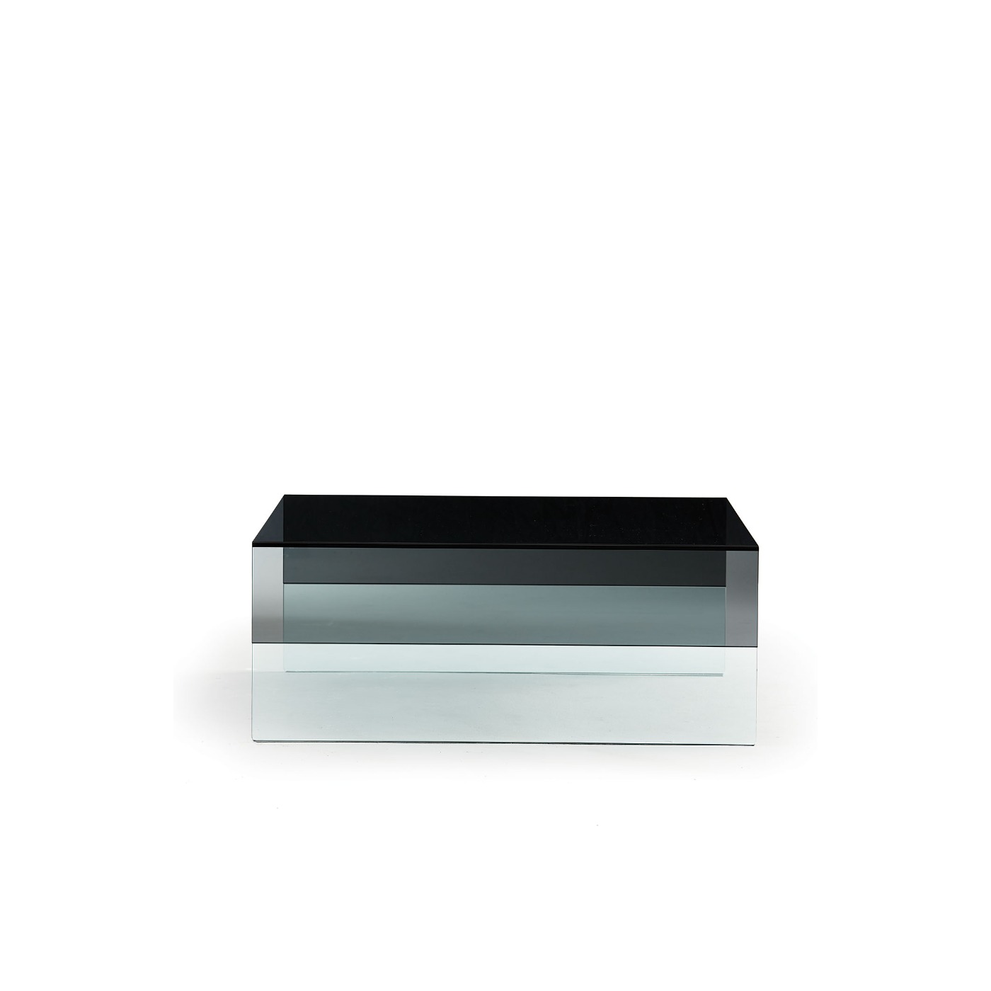 Haworth Smoke Table with rectangle shape and smoked glass