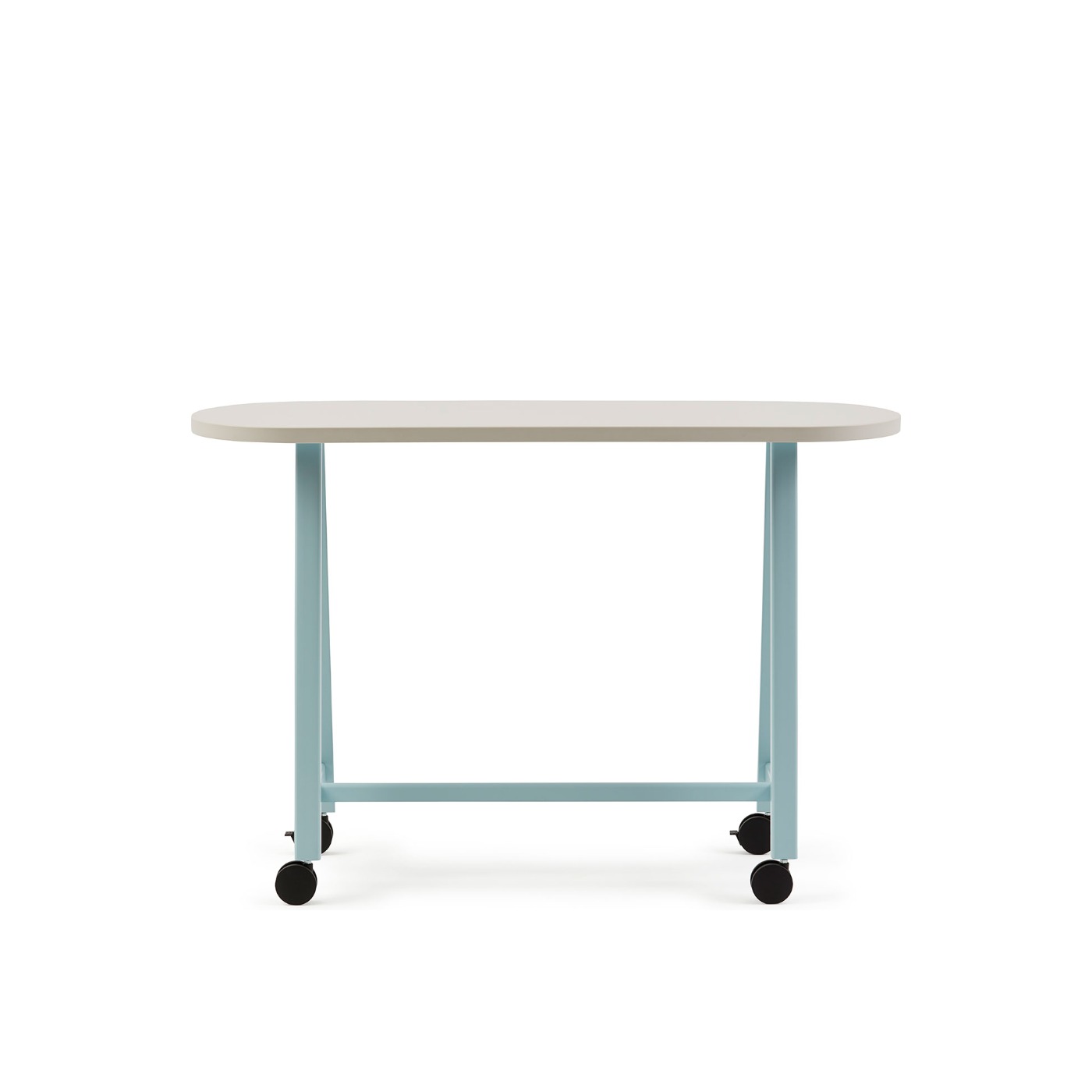 Haworth PopUp Table with chalk top and 4 legs with wheels
