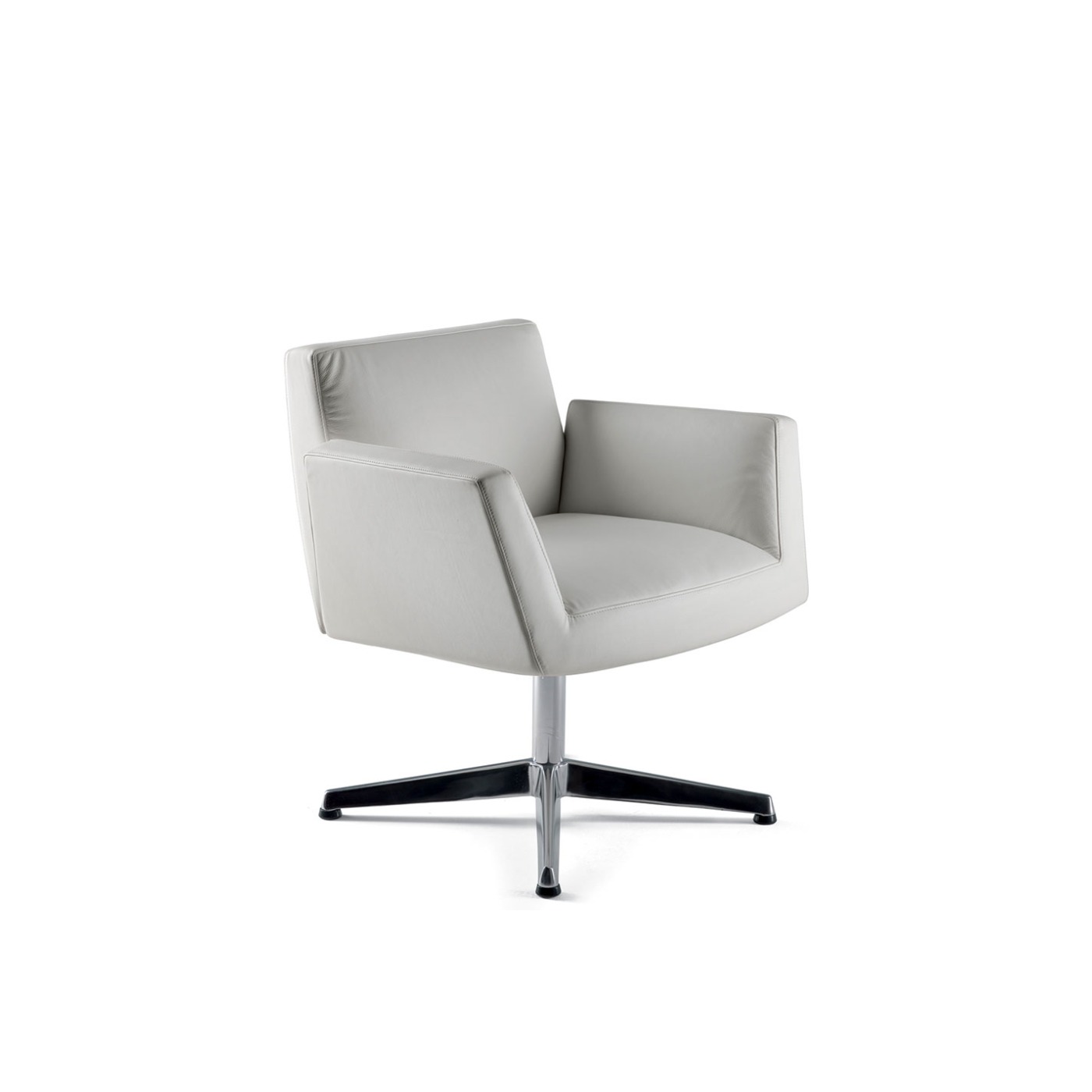 Haworth Chancellor chair in white color with metal legs