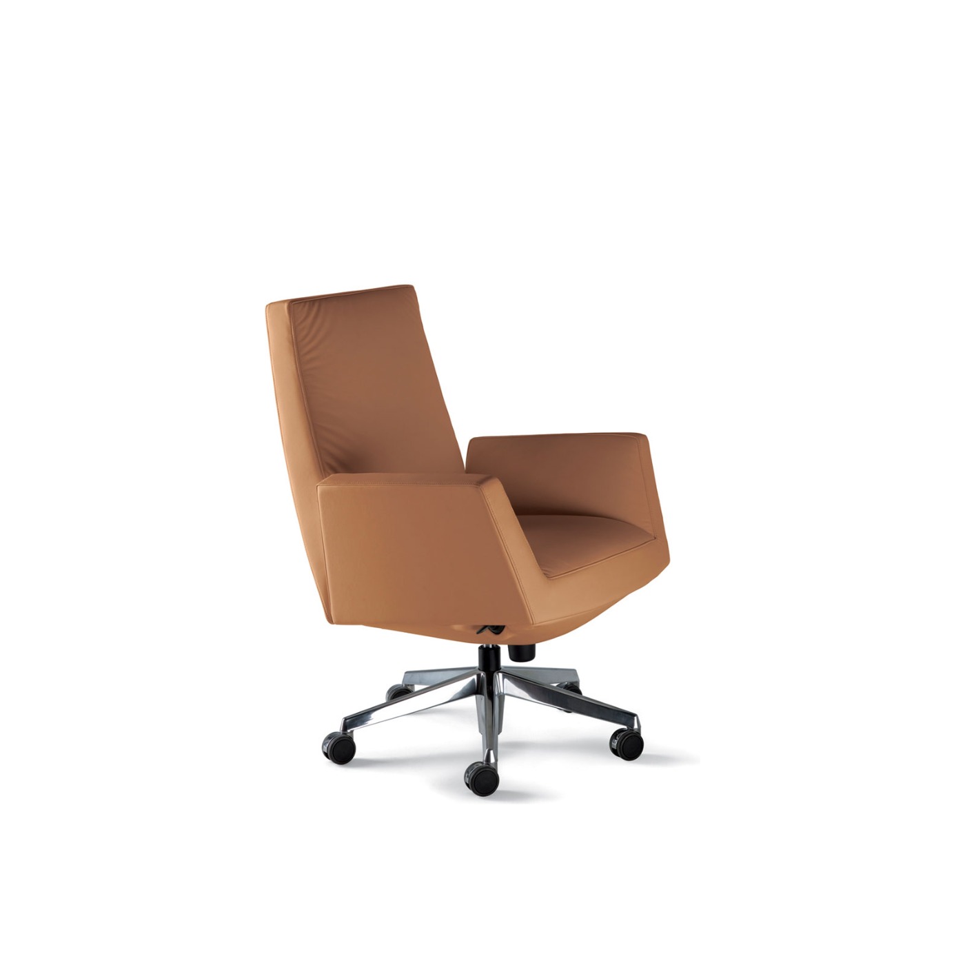 Haworth Chancellor chair in brown color with swivel base