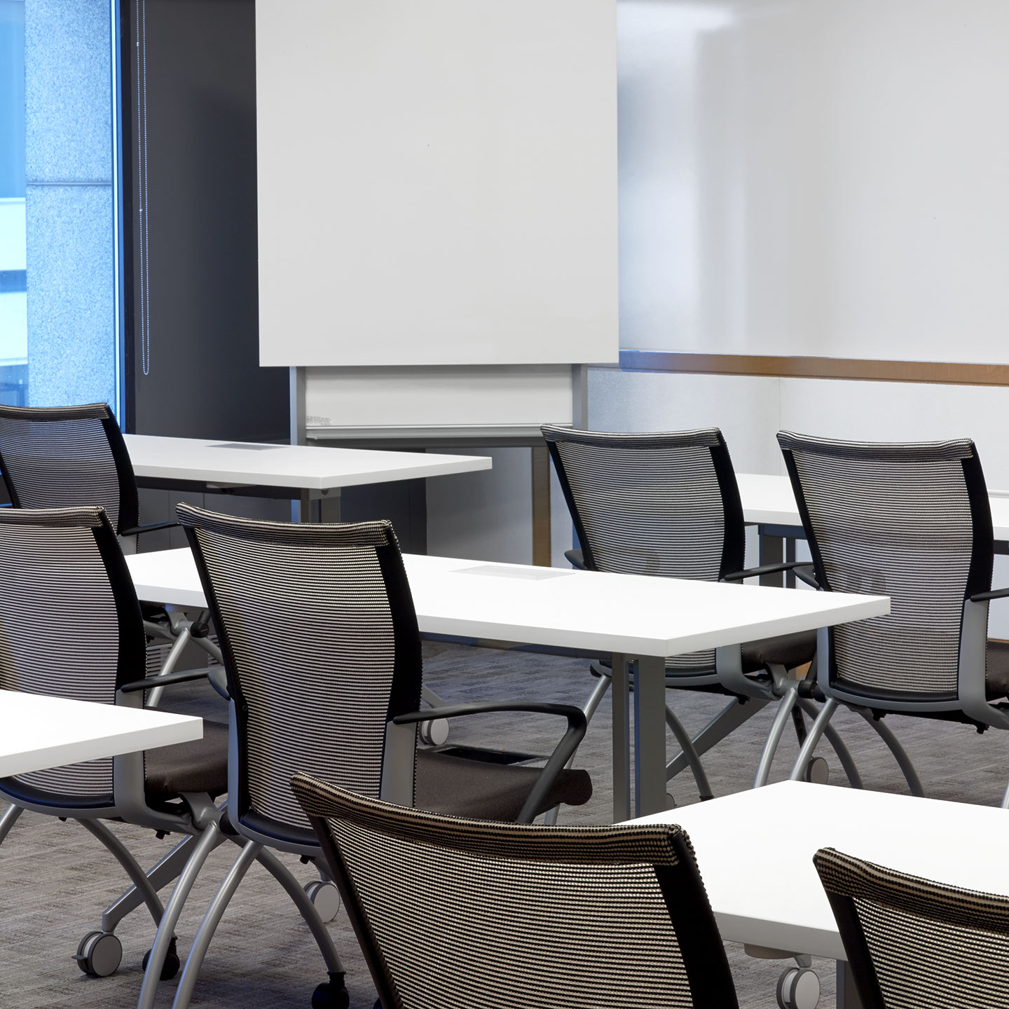 Black X99 Seminar chairs in classroom 