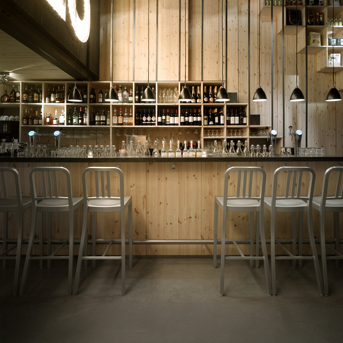 Project: Mazzo Restaurant, the Netherlands Design: Conctrete Architectures Products: 1006 Navy chair Photo: Ewout Huibers