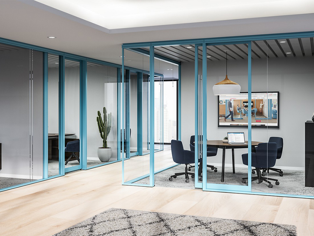 Haworth Enclose Wall Systems in office spaces