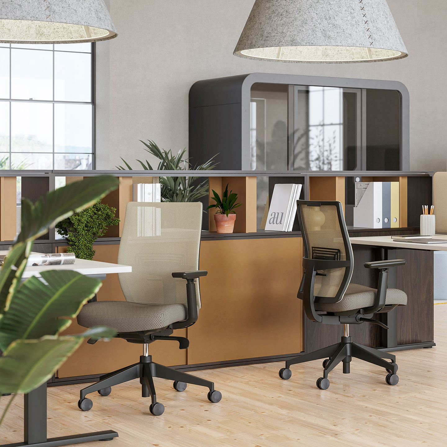 Aloha Active mesh back office chair in a workplace setting