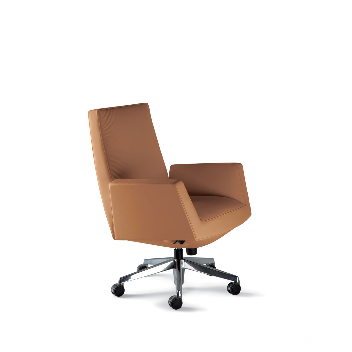Haworth Chancellor chair in brown color with swivel base