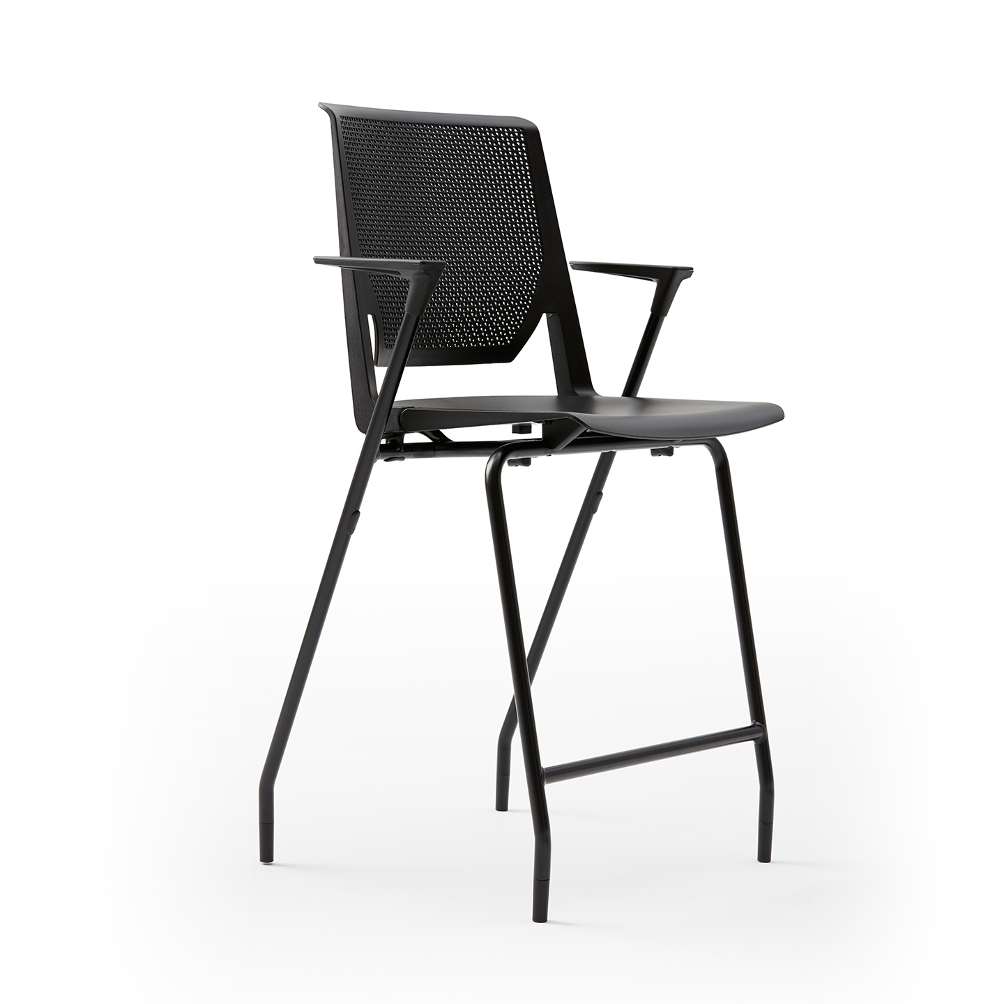 Very Side Stool in black whitesweep
