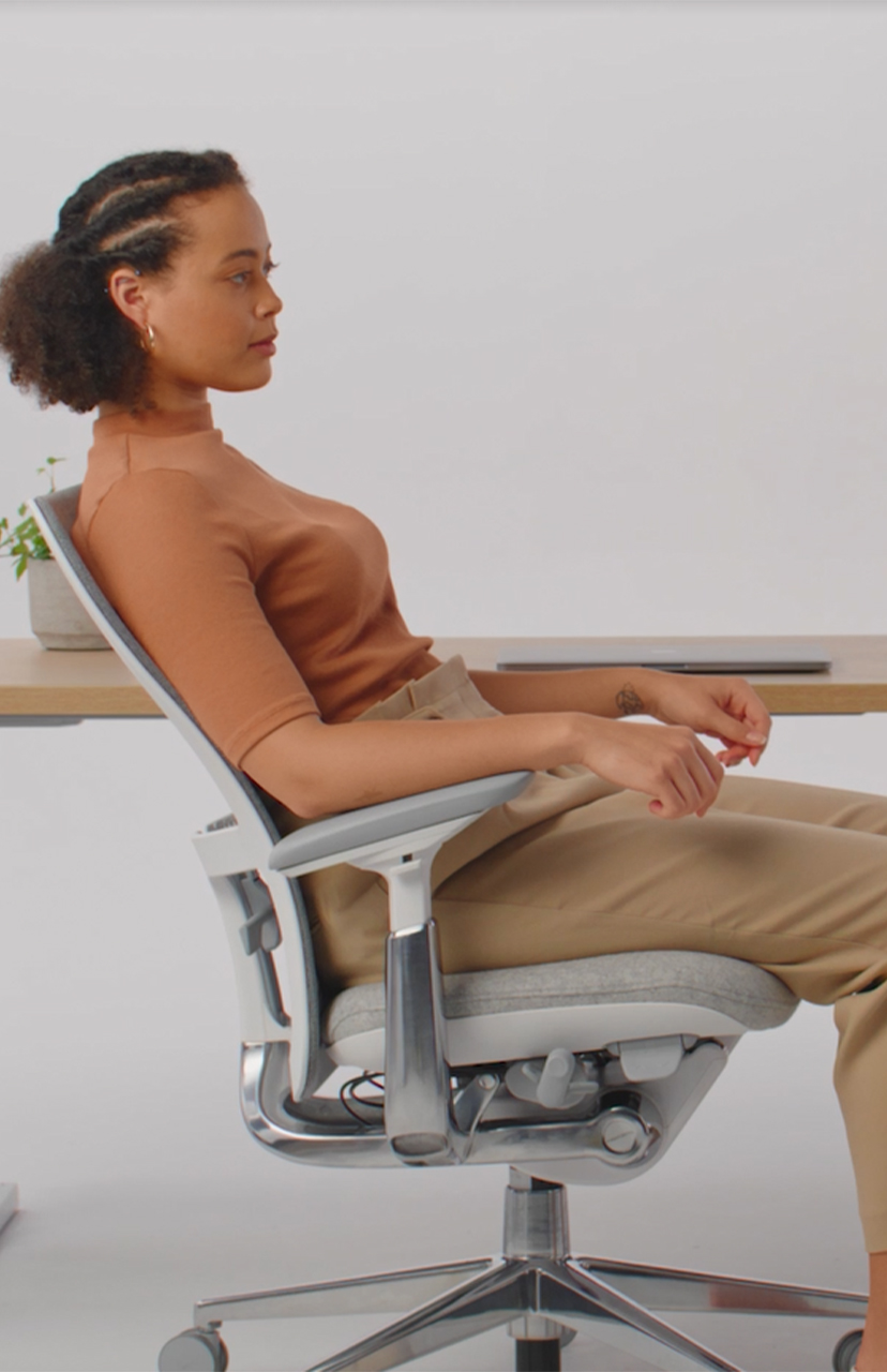 Haworth Zody II chair in grey color in an office space